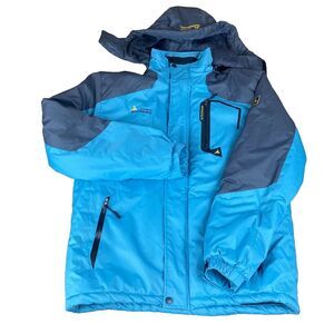 Outdoor‎ Jack V.T.AOR169 Men's Waterproof Fleece Lined  Jacket Green Medium EUC